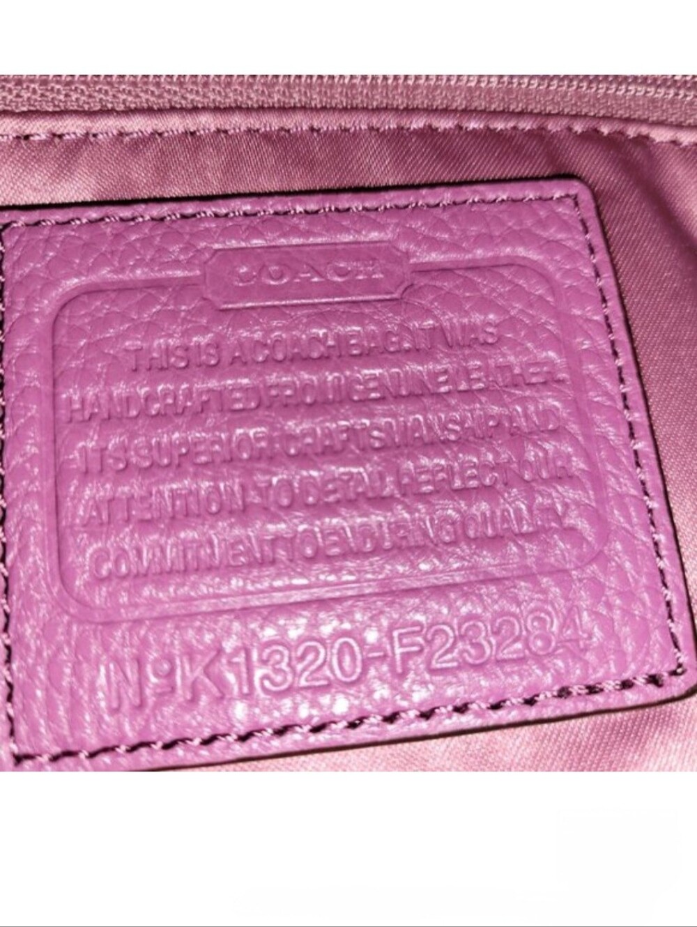 Genuine Coach Park Leather Carrie Bag in Rose with Silver Hardware NWT - Picture 8 of 13